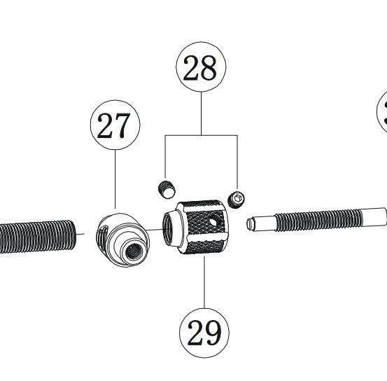 LH4, LHT, LV4, LV2 Reach adjustment dial